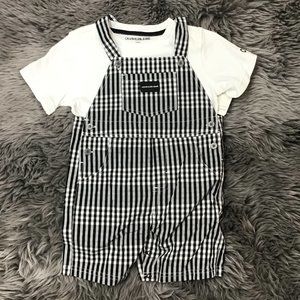 Calvin Klein Jeans | Kid's Overall Set | 2 Pieces | Black & White | 24 Months